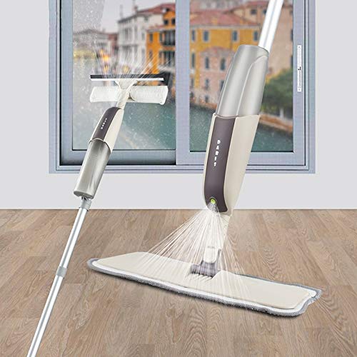 SSAYY Mop Kit per Mop Spray per Pavimenti con Detergente per Legno con Manico Lungo per La Pulizia dei Vetri Strumenti per La Pulizia della Casa Multifunzione