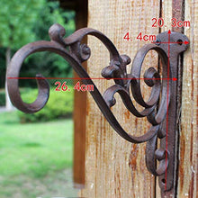 ZHFF Artigianato Europeo in ghisa Gancio in Ferro battuto Gancio Grande Classico retrò nostalgico Giardino da Appendere a Parete Decorazione da Giardino