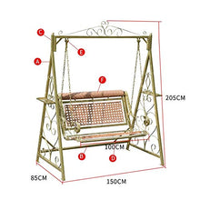 DGHJK Sedia a Dondolo per Esterni, Sedia a Dondolo per aliante da Portico Panca a Dondolo per amache da stupore Pigro Adatto per Patio, Giardino, Bordo Piscina, Balcone