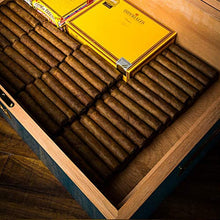HCKZ Bene Humidor, Cigar Box, Lago di Blue Water, a più Strati di vano, di Grande capacità See-Through Cedro Cigar Humidor .Fascia Alta (Size : Lake Blue)