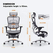 YUYTIN Supporto Bivable Back Lombar Sedia da Ufficio ergonomica con poggiapiedi Sedia da Ufficio Executive Sedia da scrivania Alta Schiena Sedia da scrivania Big Computer Sedia con braccioli 4D