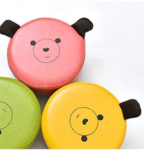 Mobili per la casa e Giardino Sgabello Rotondo Imbottito poggiapiedi Imbottito, Gamba Rotonda in Legno (4 Gambe) Ottomani da Cucina (Colore : Pink)