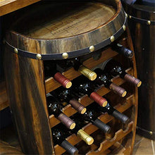 Portabottiglie da appoggio in Legno a Botte ， Portabottiglie da appoggio da 23 Bottiglie ， Organizzatore di stoccaggio a Botte in Legno Espositore per liquore al Bar della Cucina di casa