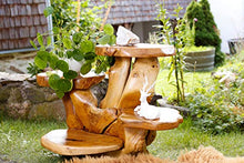 Windalf Naturale - Panchina per fiori con 4 ripiani Kalytta 78 cm, in legno di radice
