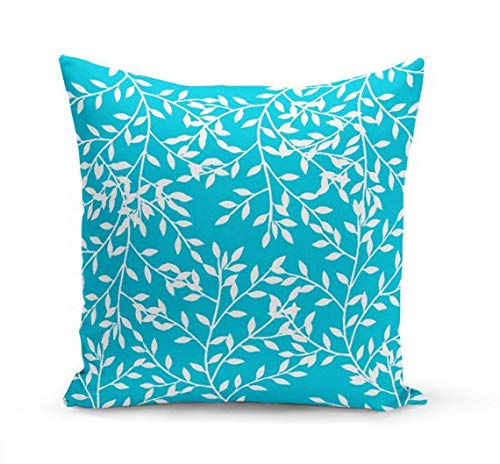 Domwtyrper - Cuscini per esterni, colore: Turchese bianco, decorazione per patio, per esterni