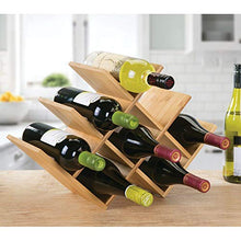 mDesign Scaffale per Bottiglie di Vino e Birra – Pratico portabottiglie in Legno – Organizer in Legno per 8 Bottiglie – Color Naturale