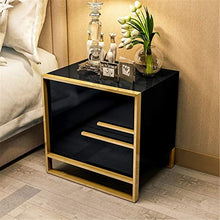 Comodini Armadi di stoccaggio di Vernice in Acciaio Inox Hong Kong Cassetti di Lusso in Stile Hong Kong per Soggiorno (Color : Black, Size : One Size)