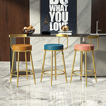 LIZCG Sgabello da Bar in Pelle PU con Base in Metallo in Acciaio Inossidabile Dorato, Altezza: 65 cm, 75 cm