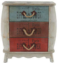 Mendler Serie Vintage Como cassettiera Legno Stile Spagnolo Modello Leiria 36x70x75cm