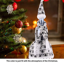 OSALADI 3Pcs Copri Bottiglia di Vino di Natale in Maglia Borse a Fiocco di Neve Cappelli Sciarpe Bottiglia di Vino Decorazioni per Abiti per Feste Compleanno Festa Carnevale Nero