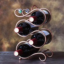 AndyJerzy Esposizione del Supporto del Vino Supporto per portabottiglie da Tavolo in Metallo con portabottiglie da Esposizione in Metallo