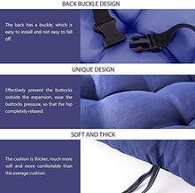 Lovemorebuy - Cuscino per sedia a dondolo da giardino, antiscivolo, con laccetti per schienali, cuscini per sdraio da cortile, pieghevole, in memory foam (blu navy-120 x 48)