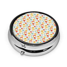Contenitore rotondo per pillole in stile vintage, con 3 scomparti in metallo, per medicina, vitamine, organizer per viaggi all'aperto