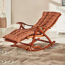 Iyom Sedia Zero Gravity, Chaise Longue, Sedia a Dondolo Pieghevole in Legno Balcone Sedia con Schienale Regolabile in bambù con poggiatesta e Massaggio ai Piedi Lettini Prendisole per Esterni Sedia