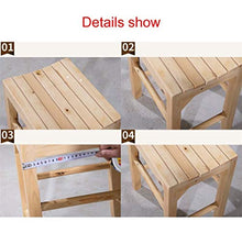 HYYDP Bagno Sgabello Sgabello da Bagno Multifunzione in Legno massello Sgabello Be Applicable Compatible for Adulti/Sgabelli da Bagno/Sgabelli da Doccia Sgabello Anti-Scivolo Anti-umidità
