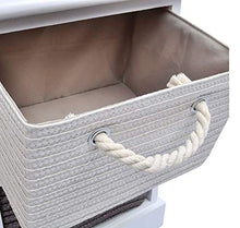 Mobile Contenitore Soggiorno Basso,6 Cassetti Credenza Bassa Soggiorno in Legno di Paulownia + Compensato Mobile Contenitore Decape Bianco Beige Grigio Marrone 95 x 28 x 47 cm