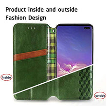 Miagon Samsung Galaxy S20 Ultra Moda Custodia,Retro PU Pelle Cover a Libro Carta Fessura Supporto Stand Magnetica Flip Wallet Case Cover,Verde