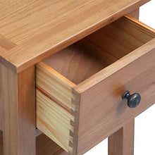 BIGTO Comodino con 1 cassetti in legno di rovere massello comodini per camere da letto 36 x 30 x 47 cm
