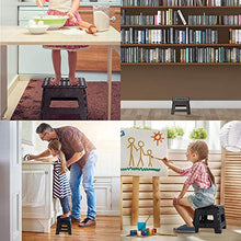 sinzau Sgabello pieghevole portatile per cucina, bagno, esterno, 22 x 29 x 22 cm, colore: nero
