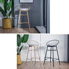 Bar Stool con Schienale poggiapiedi pranza Le sedie da Cucina Pub Gambe Industrial Metal Sgabelli Sedia Colazione contatore Semplice Moderna di Ferro, Tempo Libero Cafe Vento Adatto for Interni