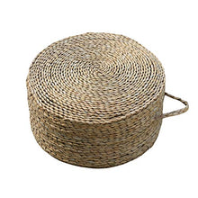 LTINN Cuscini di Paglia, Spessi pastorali circolari Intrecciati a Mano, tappetini in Rattan meticolosi e compatti per la Cerimonia del tè, tappetini per Yoga da Meditazione, Forte praticità