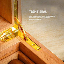 Scatola di Sigari Scatola Ad Alta capacità Umidificatore per Sigari Set per Fumatori di Alta qualità Scatola di Sigari Verniciata Tetto Apribile in Vetro Trasparente