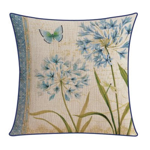 MEILING American Style Garden Cuscino di Cotone e Lino di Spessore Esempi di Fiori e Uccelli con Cuscini Cuscino Modello (Dimensioni : 45cm)