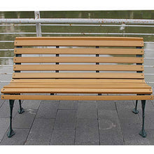Panchine in legno di plastica anticorrosiva del parco, sedie da terrazza, panchine da balcone con braccioli schienale, sedie da cortile con struttura in ghisa, per giardini / portici / balconi