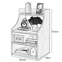 Comodini Decorazione Armadio Domestica di Legno Solido No Assemblea cassetto con mensola Locker Arrotondato Bordo del Piede Solid Camera Soggiorno Corridoio 36.5X30X57.5cm MUMUJIN