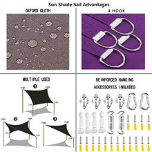 KAISUN Tenda a Vela Rettangolare,Resistente ai Raggi UV e Resistente all'Usura con Accessori gratuiti per terrazza da Giardino all'aperto (Nero,6x8m)
