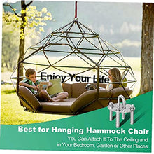 Amaca Ganci Appesi Kit Oscillazione Piastra Appendini Heavy Duty in Acciaio Inox Eye con Snap Moschettone Viti per Swing Argento