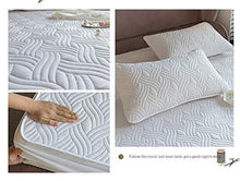 OOFAYWFD Coprimaterasso Trapuntato - Proteggi Fino a 30 CM di profondità - Materasso Topper Copriletto Lenzuola Super Singolo/Matrimoniale/King Size con Angoli in Microfibra