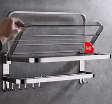 Bollitore creatività Bagno Rack WC portasciugamani igienici Doccia Libero Punch Wall Hanging Asciugamano Pieghevole Bar Bagno 304 in Acciaio Inox Mensola XMJ