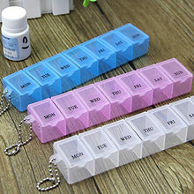Courage Ouyang - Contenitore portatile con 7 griglie settimanali per medicine e pillole, dimensioni portatili