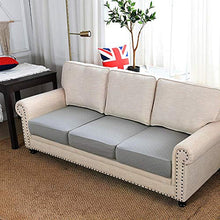 Suuki Copri Seduta per Divano,Coprisedili per Divano/Divano Elastico 1/2/3/4 posti,Fodera per Cuscino Antiscivolo per Ufficio/Negozio/Studio,Protezione per mobili-Grigio Scuro_1 Posto Grande