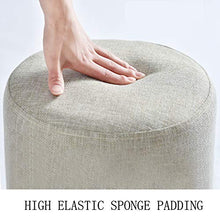 lovehouse Piazza Pouffe Footsgabello,Imbottita Poggiapiedi Pouf Biancheria Imbottito Cuscino Posto A Sedere,Soggiorno Camera Giardino Sgabello Sedia con 4 Legno Gambe Marrone 29x29x25cm