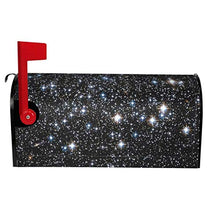 Cover magnetica per cassetta postale con glitter stampati, non veri glitter, per giardino, cortile, dimensioni standard, 53 x 45 cm