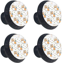 Welsh Corgi Unicorn Star Heart Pomelli per Porta Set di 4 Pomelli per Mobili Manopole per Cassetti Cucina Armadio Vetro