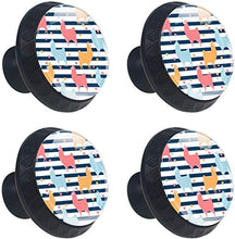 Striscia blu navy cuore alpaca arancione blu corallo Pomelli per Porta Set di 4 Pomelli per Mobili Manopole per Cassetti Cucina Armadio Vetro