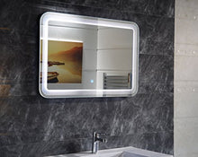 Dr. Fleischmann Design Specchio del Bagno con Illuminazione LED GS086 Interruttore tattile Bianco Freddo IP44 (80 x 60 cm)