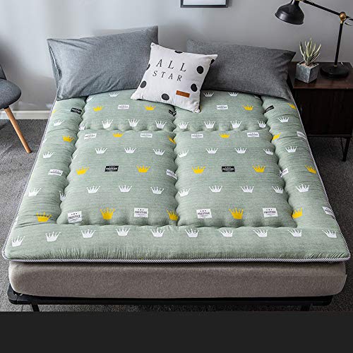 Nileco Morbido Coprimaterasso Trapuntato, Pieghevole Fodera del Materasso Pad Traspirabilità Materasso Futon per La Casa,dormitorio Studentesco Tatami Tappetino-d 200x220cm(79x86inch)