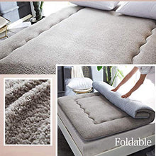 YWYW Coprimaterasso Futon Trapuntato Materasso Tradizionale Giapponese Tatami Letto Materasso Spesso Pieghevole per Dormire Tappetino Morbido Letto per Ospiti a Triangolo 90x190cm (35x75 Pollici
