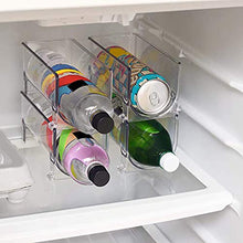 LQNB 4Pack Frigorifero Organizer Cucina Portabottiglie Portabottiglie Impilabile Portabottiglie Portabottiglie Espositore Frigo Cucina