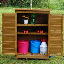 VHGYU - Armadietto per esterni, in legno, impermeabile, per balcone, cassetta degli attrezzi da giardino, per interni ed esterni, colore: cachi, dimensioni: M)