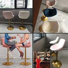 Sgabelli da Bar Sedia Sgabelli da bar insieme di 2, sedie da bar con poggiapiedi e schienale, 360 ° di rotazione flanella Bar Stool, regolabile in altezza da cucina Sgabelli Regolabile Sgabello da Bar