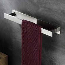 YIGII - Porta asciugamani da bagno, 40 cm, autoadesivo, senza fori, in acciaio INOX spazzolato