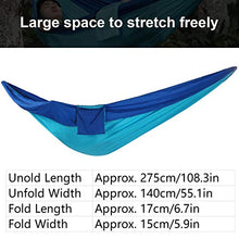 Amaca da campeggio, con amaca per 2 persone in nylon con cinghia per albero, resistente all'usura per esterni e interni