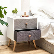 EVEN Comodino Camera da Letto con cassetti, tavolino in Legno Gomma, armadietti Moderni in Legno semplici e robusti, mobili Camera da Letto
