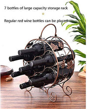 RINGLICHT F Controsoffitto Wine Rack, I Titolari Ferro in Piedi Tavolo Vino Bagagli Stand, Creativo Bagagli Supporto del Basamento, Display Tavolo 7 Bottiglie di Vino Gratis Home Office