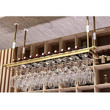 YWYW Portabottiglie da Bar Ristorante portabottiglie da Appendere portabottiglie Creativo in Ferro battuto in Stile Europeo (Oro) (Dimensioni: 60 * 30 cm)